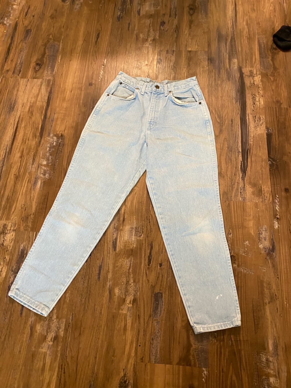 VTG 80s 90s CHIC High Waisted Mom Jeans Made in USA Light Wash Petite 12 / 28